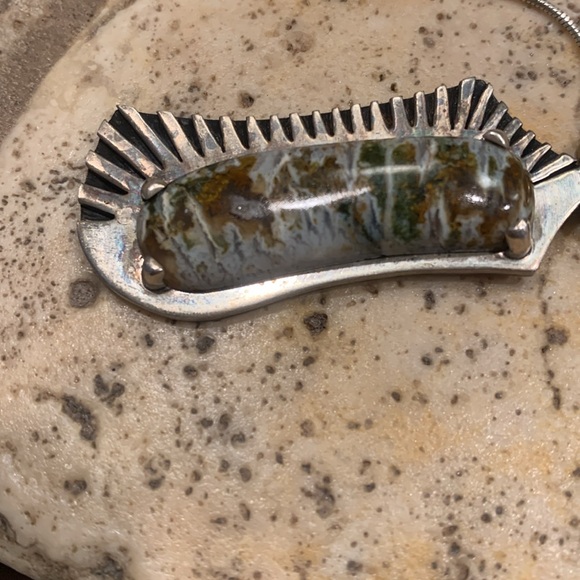 Plume agate pendant - Picture 4 of 4